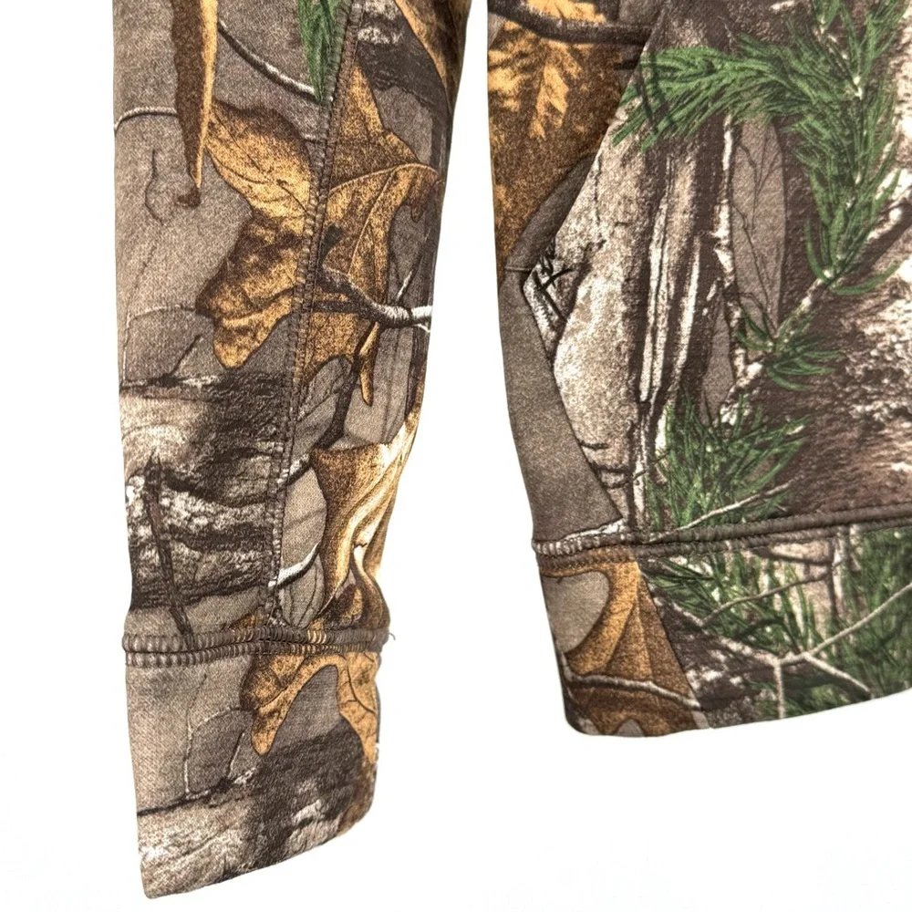 Under Armour Realtree Xtra Camo Threadborne Hunting Quarter Zip Size SM